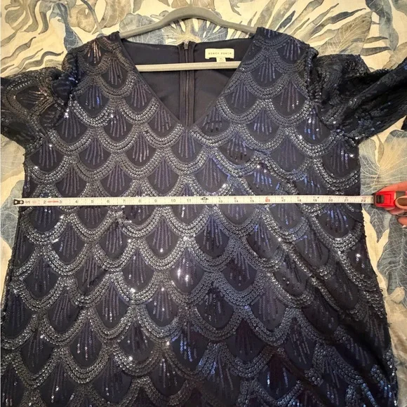 *EUC* Honey Punch Midnight Blue Sequin Dress - Picture 9 of 9